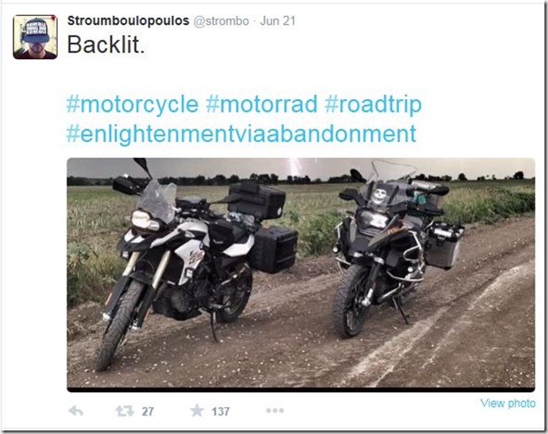 George tweet motorcycles
