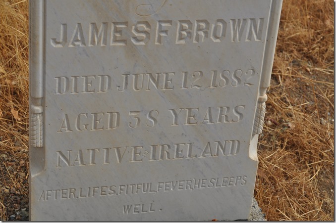 James F. Brown grave stone